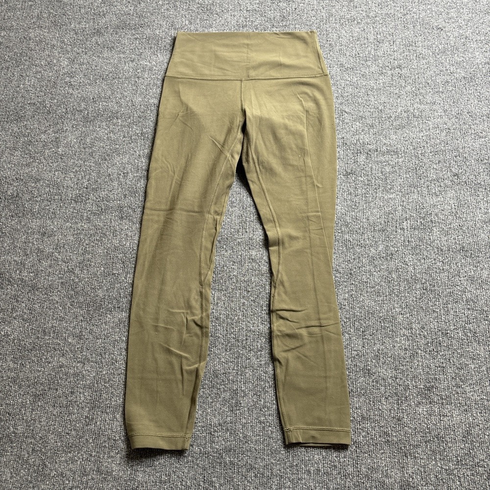 Lululemon Align High-Rise Pant 25" With Pocket Green Women's Size 6 Athleisure